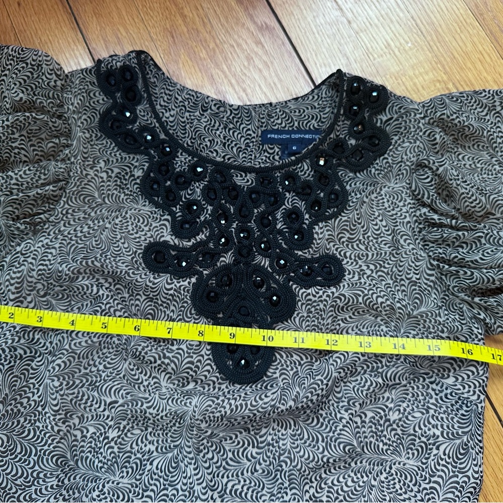 French Connection Women's Moon Moire Cocktail Mini Dress Size 6 - Picture 8 of 17